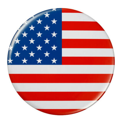 Badge - American flag on white Badge - American flag on white